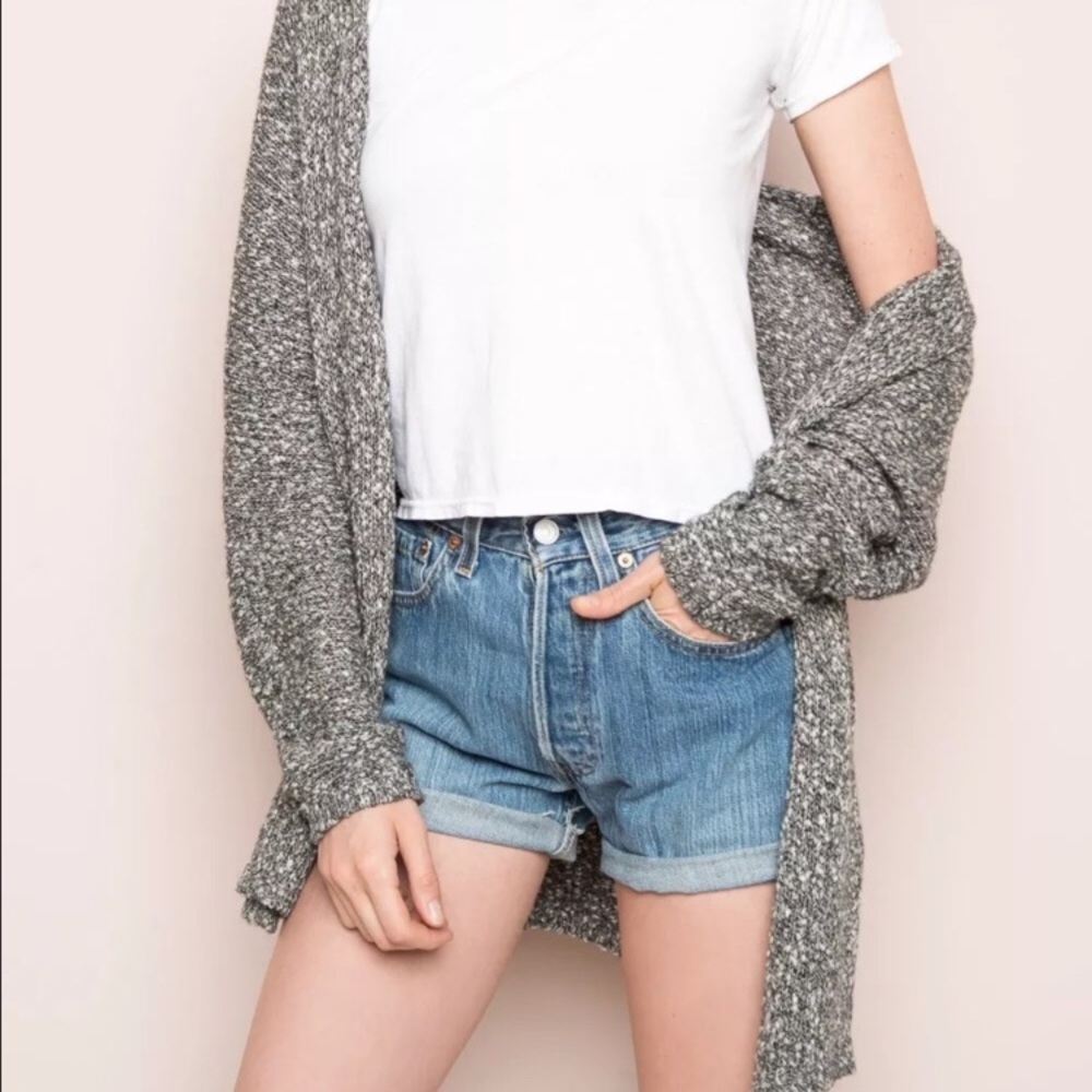 Brandy Melville gray speckled caroline cardigan